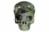 Realistic, Polished Labradorite Skull - Madagascar #151054-1